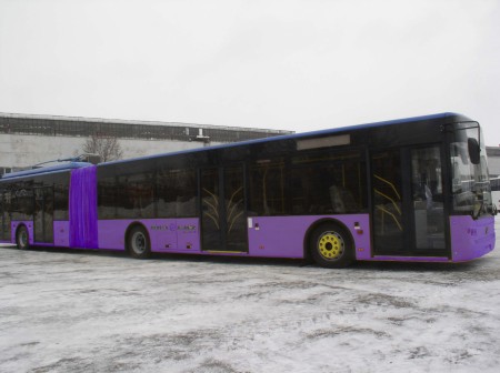 Кременчуг на следующей неделе получит три новых троллейбуса фиолетового цвета