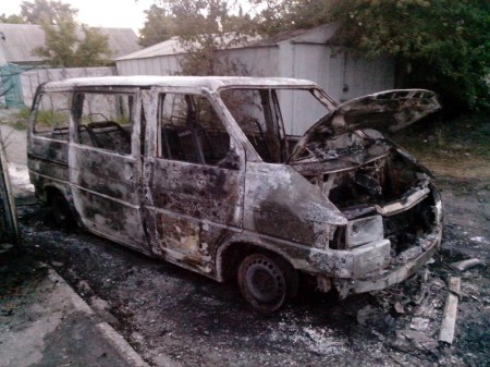 В Кременчуге случился пожар в угнанной машине