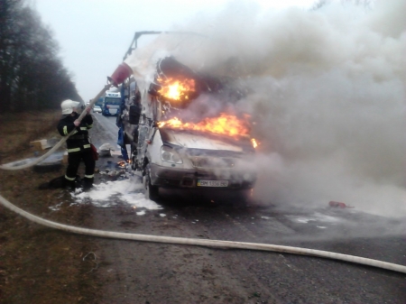Виталий Малецкий тушил горящий грузовик на трассе Кременчуг-Полтава