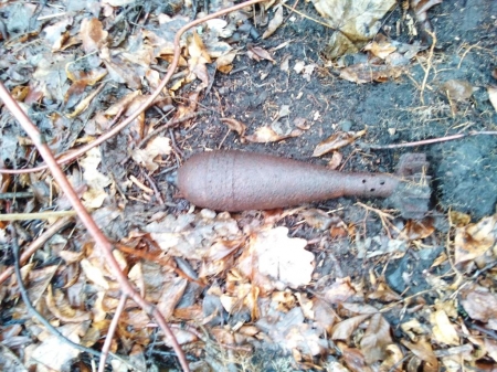Под Кременчугом нашли минометную мину и артиллерийский снаряд