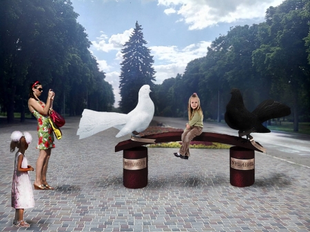Каким будет памятник голубям в Кременчуге - выбирайте!