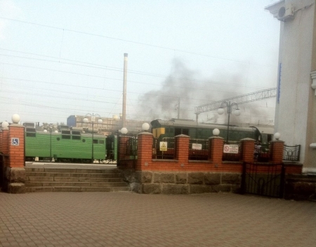 На станції Кременчук задимів тепловоз