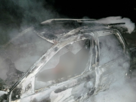 На Полтавщине в машине сгорел человек