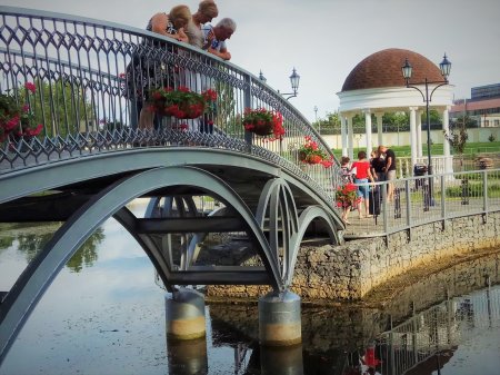 Фотофакт: в Кременчуге мостик в Городском саду зацвёл...