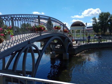Фотофакт: в Кременчуге мостик в Городском саду зацвёл...