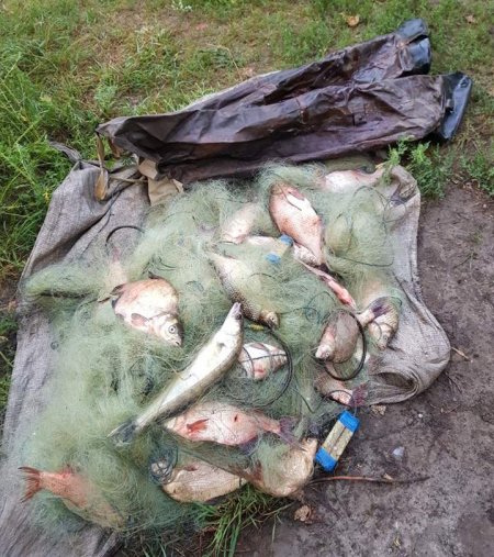 Первый «улов» Кременчугской водной полиции - два браконьера с 64 кг рыбы