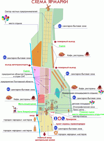 План-схема Сорочинской ярмарки