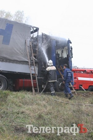 На Реевке загорелась фура (ФОТО)