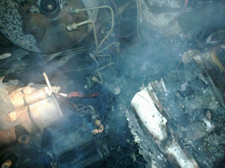 Сгоревший Daewoo Lanos &nbsp;