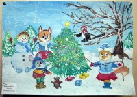 Выставка детского рисунка "Різдвяна феєрія"