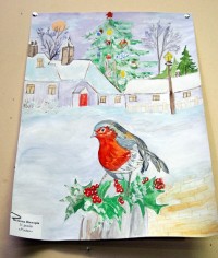 Выставка детского рисунка "Різдвяна феєрія"