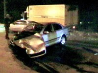 ДТП на путепроводе возле Пивзавода