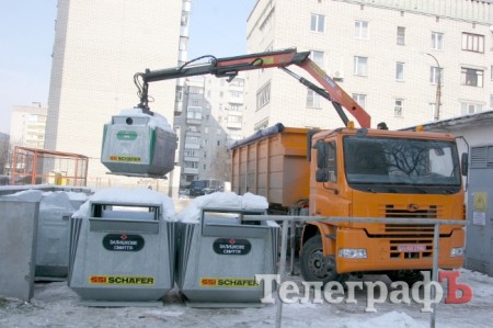 В Кременчуге через неделю все микрорайоны будут с евроконтейнерами для мусора