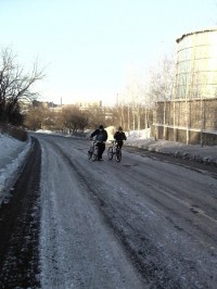 В Кременчуге проходят зимние соревнования «Crazy bikes»-2012