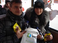 "Маршрутка любви" возила кременчужан за поцелуй (ФОТО, ВИДЕО)