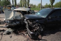 Возле "Простора" в лобовую столкнулись Mitsubishi Lancer и «ВАЗ-2106» (ВИДЕО, ФОТО)