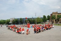 123 кременчужанина  на площади Победы изобразили  «Живое сердце» (Фото, Видео)