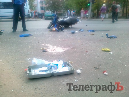 За сутки в Кременчуге пострадали трое скутеристов