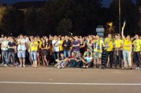 При просмотре матча Украина - Швеция кременчужане обнимались и танцевали (ФОТО)