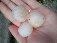 В Каменных Потоках падал град до 30 мм диаметром - МЧС