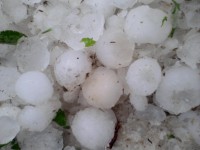 В Каменных Потоках падал град до 30 мм диаметром - МЧС