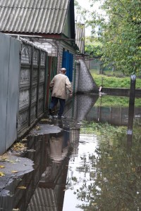 В Кременчуге утонуло три частных дома