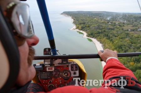 «ТелеграфЪ» пролетел над Кременчугским водохранилищем