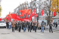 В Кременчуге 7 ноября отметили  под лозунгом «Вернем страну народу» и сравнили «Свободу» с фашистами