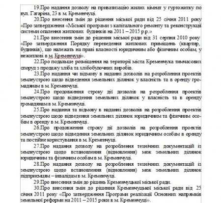Сессия кременчугского горсовета пройдет 26 февраля