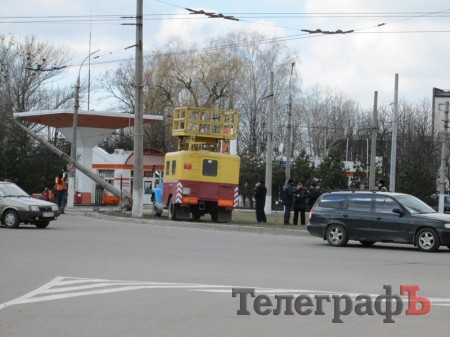 Из-за ДТП в районе Пивзавода в Кременчуге около часа не ездили троллейбусы