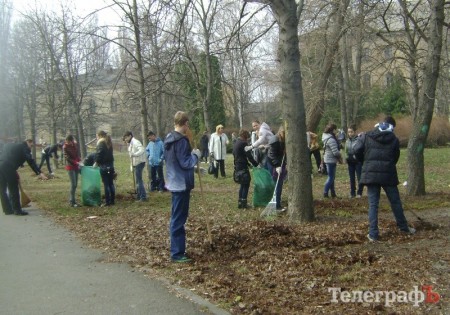 Кременчугская молодежь соберется, чтобы убраться в двух парках
