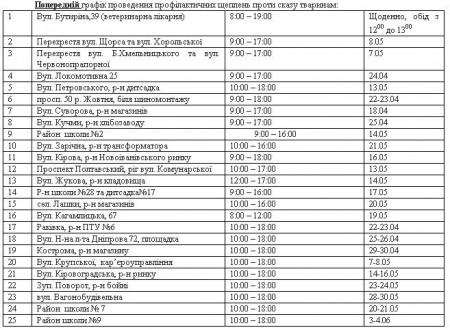 В Кременчуге животных от бешенства будут прививать в апреле-мае