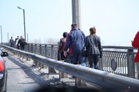 На Крюковском мосту большие «пробки» (ФОТО)