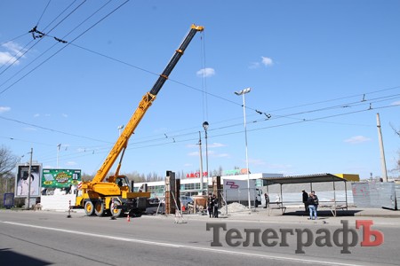 В мае власти Кременчуга презентуют первую стационарную остановку общественного транспорта, построенную по шаблону