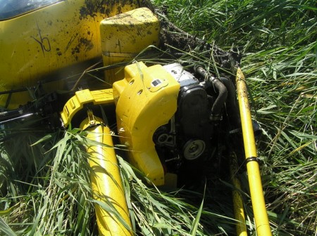 В Кременчуге упал вертолет летного колледжа АК-1-3