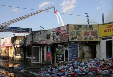 В Полтаве снова горел центральный рынок