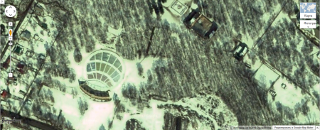 На Картах Google Полтаву засыпало снегом, а в Кременчуге – по-прежнему жара