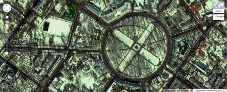 На Картах Google Полтаву засыпало снегом, а в Кременчуге – по-прежнему жара