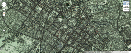 На Картах Google Полтаву засыпало снегом, а в Кременчуге – по-прежнему жара