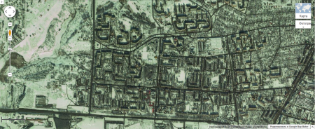 На Картах Google Полтаву засыпало снегом, а в Кременчуге – по-прежнему жара