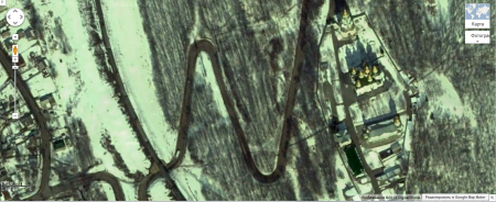 На Картах Google Полтаву засыпало снегом, а в Кременчуге – по-прежнему жара