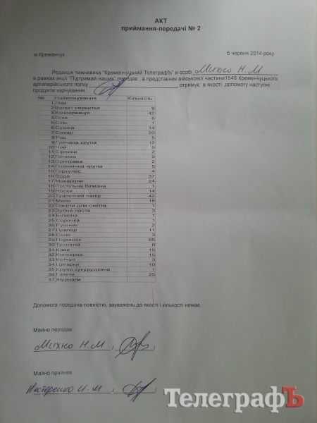 Кременчужане помогли артиллеристам блюсти «чистоту рядов» и подкормили