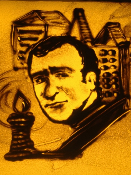 В Кременчуге создали песочную картину в память о Бабаеве