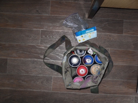 Киевские хулиганы обрисовали вагон метро на КВСЗ