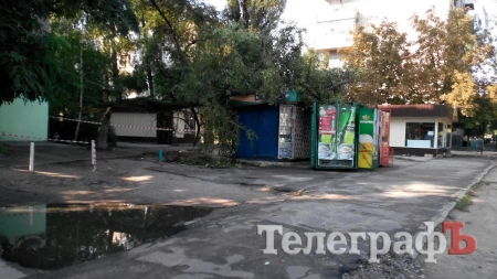 В Кременчуге дерево упало на киоск