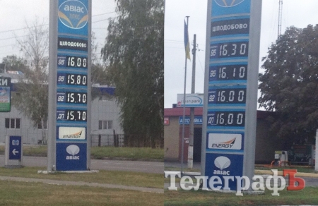 Бензин в Кременчуге за ночь вырос в цене на 30 копеек