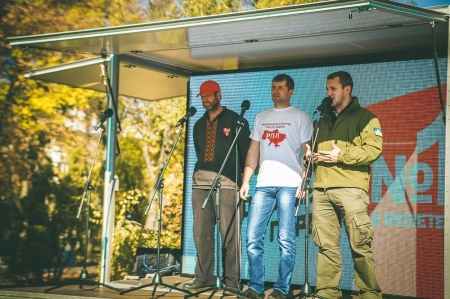 З кременчужанами зустрівся командир батальйону Свята Марія і організатор Врадієвської ходи