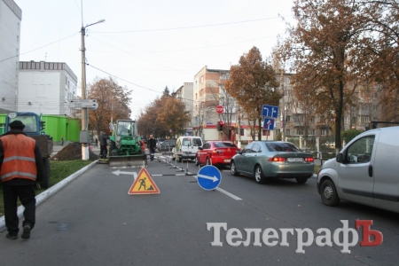 В Кременчуге все выходные на ул.Шевченко будет пробка