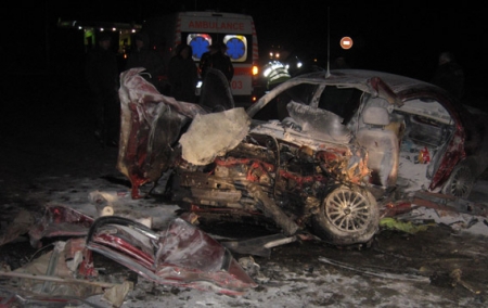 На Полтавщине военный тягач смял «Ланос»: погибли двое, а солдат – застрелился