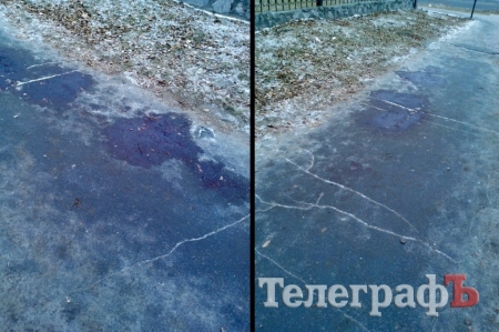 Кременчужан уже неделю пугает лужа крови на асфальте